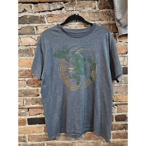 The Legend Of Zelda Shirt Mens Large Gray Link Hyrule Crest Graphic Tee T-Shirt